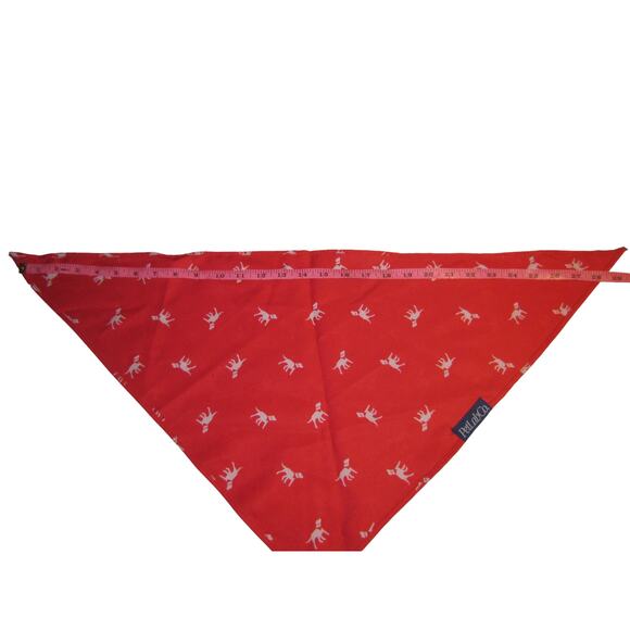 Red Dog Print Bandana PetLabCo Adjustable Triangle Scarf Accessory - Picture 8 of 9